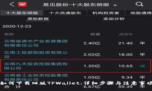 如何下载旧版TPWallet：详细步骤与注意事项